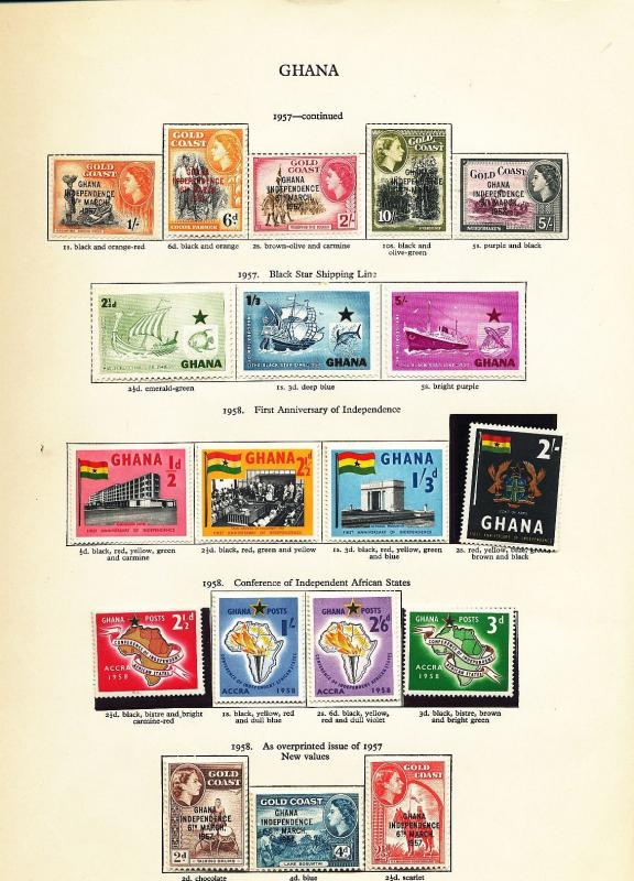 GHANA 1952/61 Mint &Used Collection Appx 100 Items (AU10775)