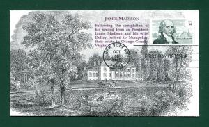 Sc. 3545 2001 James Madison FDC - FM Cachets