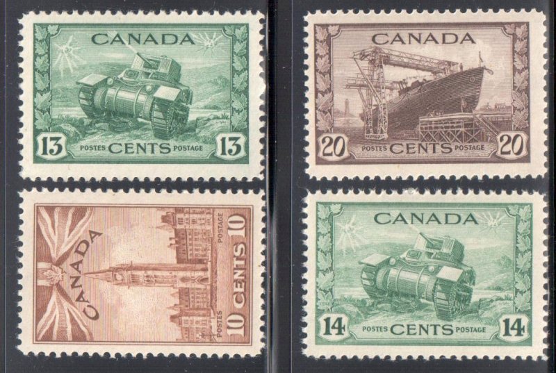 Canada  #257 to 260 MINT NH   C$63.00