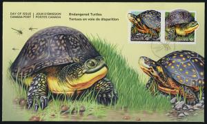 Canada 3179a-b on FDC - Endangered Turtles