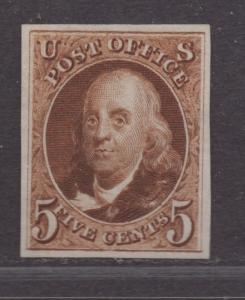 **US SC# 3p3 Unused XF Plate Proof on India, Sound GEM!! CV $350.00