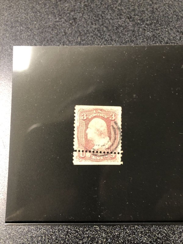 Scott#65 US Stamp 3c USED George Washington 1861-62 - “ MISPERF “