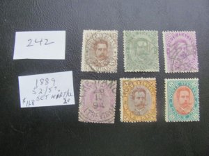 ITALY 1889 HINGED/USED  LOT VF  $168 (242)