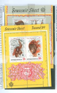 Indonesia #1381a-83a Mint (NH) Souvenir Sheet (Animals) (Wildlife) (Wwf)