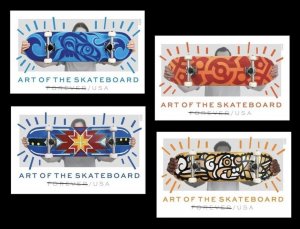 US Art of the Skateboard NDC/Imperf Set of 4 Stamps MNH 2023 Pre-Order