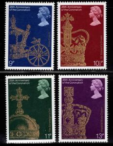 Great Britain Scott 835-838 MNH** 1978 Gold Coach set