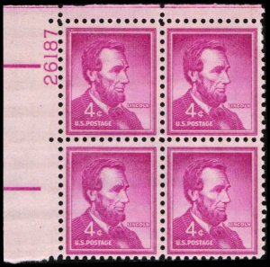 US #1036a LINCOLN MNH UL PLATE BLOCK #26187