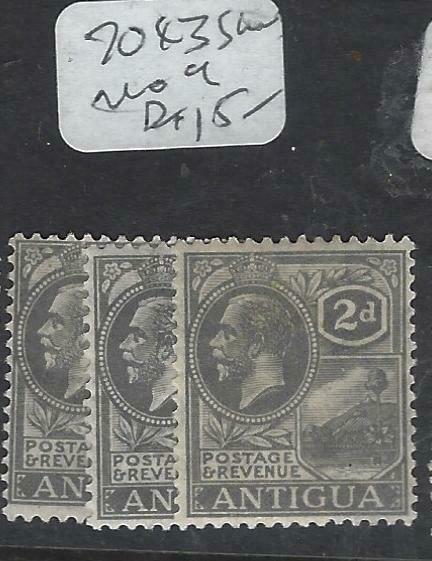 ANTIGUA    (P3003B)   KGV  2D     SG 70 X 3  SHADES   MOG