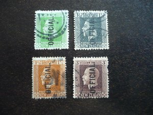 Stamps - New Zealand - Scott# O41,O43,O44,O46 - Used Part Set of 4 Stamps
