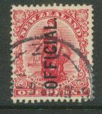 New Zealand  SG 386  Used opt Official light gum / hinge mark on reverse