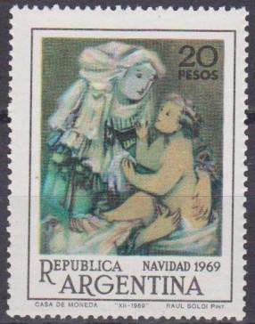 Argentina Scott 917 MNH** 1969 Christmas stamp