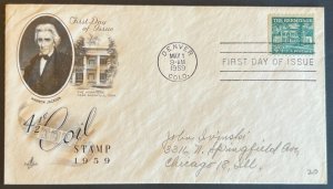 THE HERMITAGE #1037 MAY 1 1959 DENVER CO FIRST DAY COVER (FDC) BX6