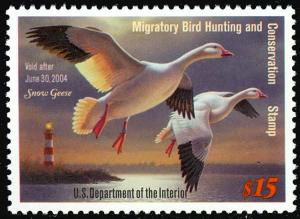 RW70 $15.00 Snow Geese Federal Duck Stamp Mint - NH Very Fine Stuart Katz