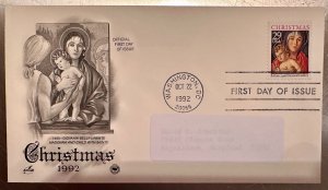 4 FDC's Christmas  1992-93 Art Craft