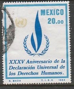 MEXICO 1337, 35th Anniv of the Human Rights Declaration. USED. VF. (1826)