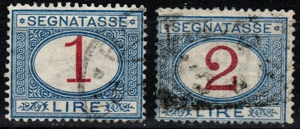 Italy #J14, J16  F-VF Used   CV $10.75  (V5657)