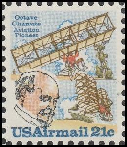 US C94 Airmail Octave Chanute 21c single MNH 1979