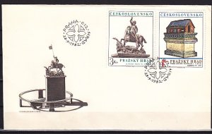 Czechoslovakia, Scott cat. 2420-2421. St. George & Dragon. First day cover. ^