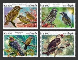 Angola - 2018 Barbets on Stamps - 4 Stamp Set - ANG18127a