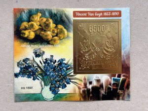 Art, Vincent Van Gogh 2023 year 5 blocks Foil. Gold.  perforated  NEW