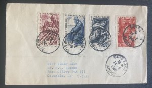 1949 Soissons France First Day Cover FDC To Columbia LA Usa Sc#B233-36