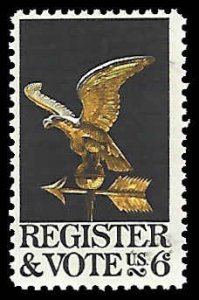 PCBstamps   US #1344 6c Register and Vote, MNH, (36)