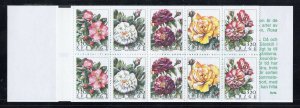 Sweden 2075a MNH, Roses Cplt. Booklet from 1994.