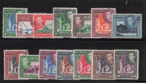 St. Vincent Sc #156-69 (1949) 1c to $4.80 King George VI Pictorial Set VF Used