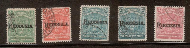 Rhodesia 82, 83, 85 & 86 - Coat Of Arms. Used. Overprints.  #02 RHOD82s