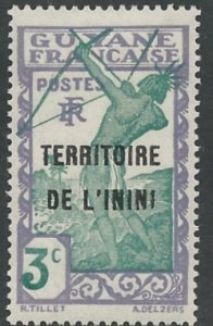 Inini # 3  Archer 3c  Overprinted  (1) Unused VF