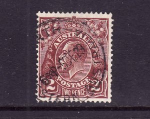 Australia-Sc#70-used-2p red brown KGV-1928-dated 5 De 1929-