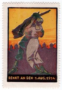 (I.B) Germany (Great War) Cinderella : Propaganda Stamp (Think of That)