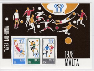 Malta # 551a, World Cup Soccer,  Souvenir Sheet, Mint NH, 1/2 Cat.