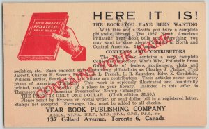 Canada c. 1920s Philatelic Year Book Advertising Admiral Postal Stationery Card
