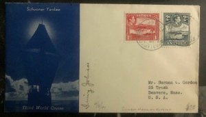 1941 St Johns Antigua First Day Censored Cover FDC To Danvers MA USA