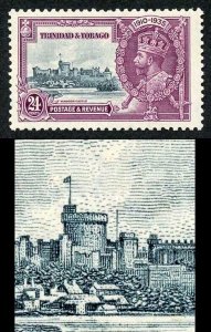 Trinidad and Tobago SG242a 1935 Silver Jubilee 24c Variety Extra Flagstaff U/M