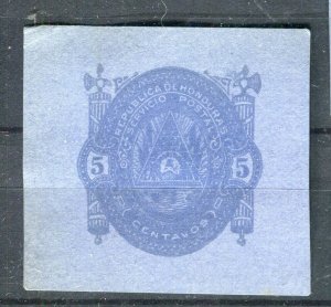 HONDURAS; 1890s early classic Imperf POSTAL STATIONARY Mint PIECE