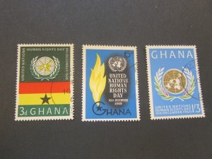 Ghana 1960 Sc 89-91 set FU