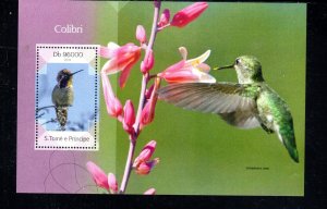 ST. THOMAS & PRINCE #2739 2014 HUMMINGBIRDS MINT VF NH O.G S/S