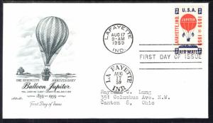 US C54 Balloon Jupiter Artmaster U/A FDC