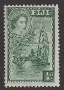 Fiji # 147  QE II Definitive - Outrigger Canoe   (1) VLH Unused