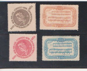 Stamps Brazil Scott #422-425 VLH