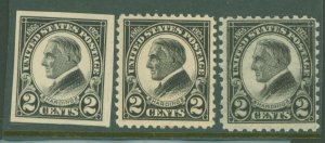 United States #610-612 Unused Multiple