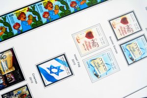 COLOR PRINTED ISRAEL 2000-2010 STAMP ALBUM PAGES (68 illustrated pages)