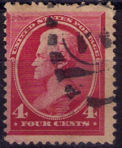 US Sc 215 Used 4c Carmine Fine