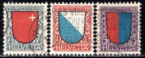 Switzerland Scott # B15 - B17, used