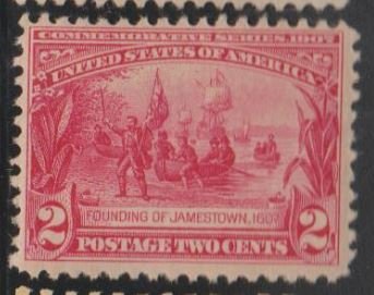 U.S. Scott #329 Founding of Jamestown Stamp - Mint NH Single