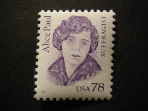 Scott 2943, 78c Alice Paul, MNH Great Americans issue