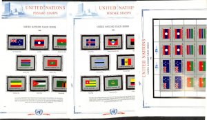 United Nations Stamp Collection in White Ace Album, Mint NH, 1986-1990