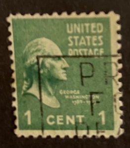 George Washington 1 Cent Green Stamp 1789-1797 ( Very Rare Vintage )